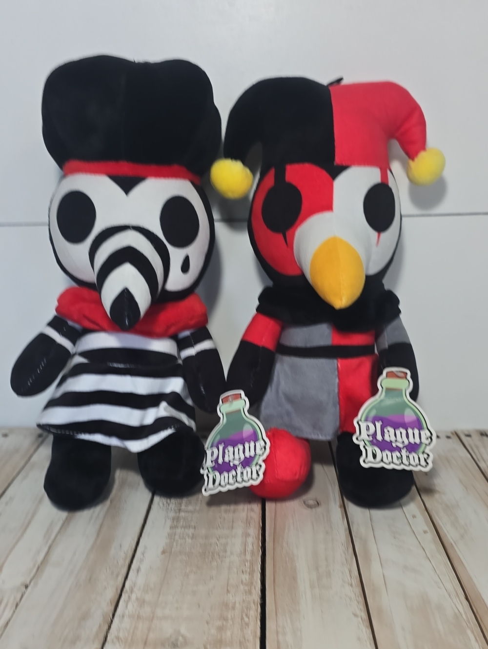 Good Stuff Plague Doctor Plush Set - Jester & Mime Clown Variant Pair